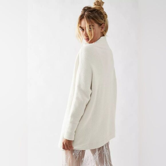 Free People Ottoman Slouchy Tunic in Ecru Ivory Oversized Relaxed Size Small - Picture 14 of 16